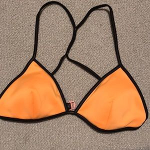 Neon orange bathing suit top